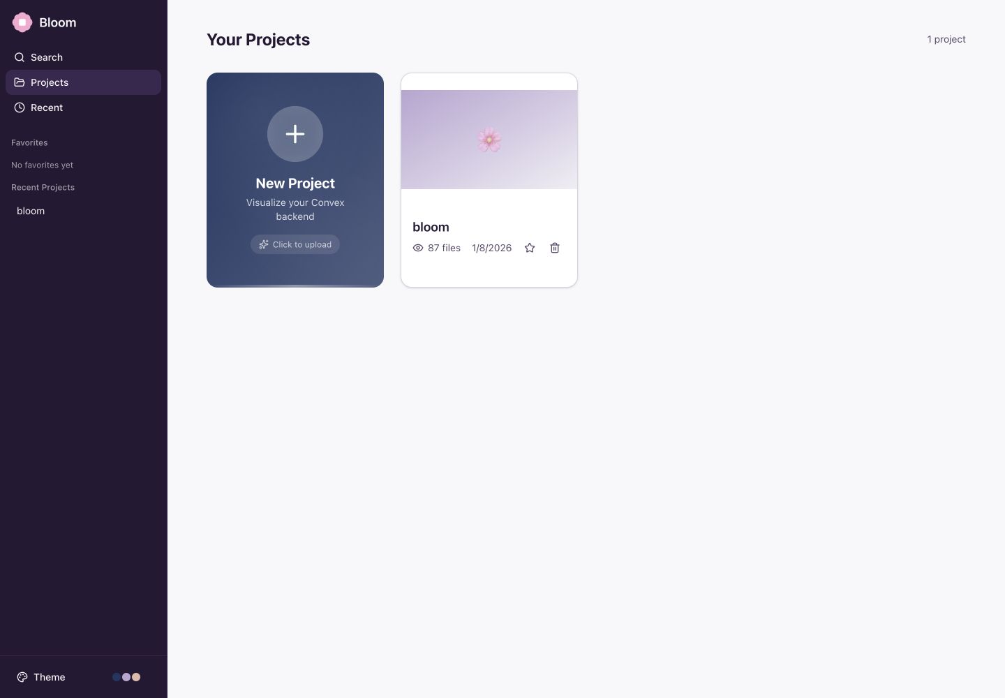 Bloom’s live project browser showing the imported Bloom codebase